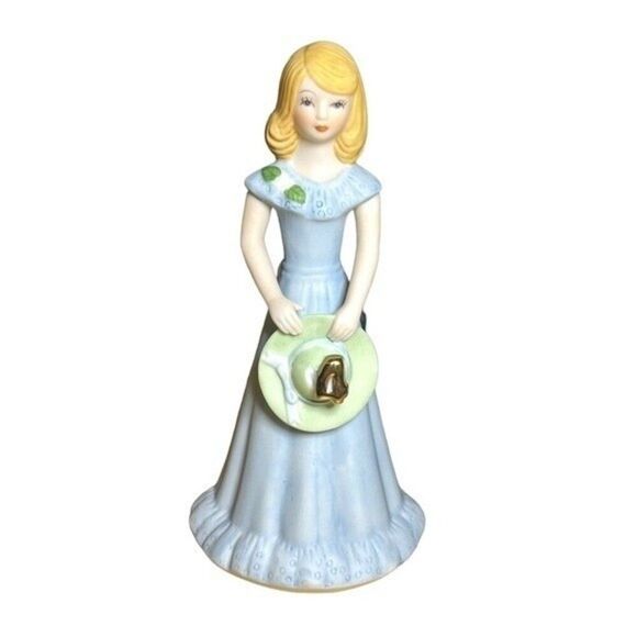 Enesco Growing Up Girls Birthday Porcelain Figurine Blonde Birthday Age 14 or 4 - Picture 1 of 13